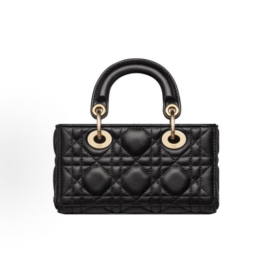 DIOR Lady D-Joy handbag, shoulder bag, crossbody bag, handbag, Super mini women\'s black style